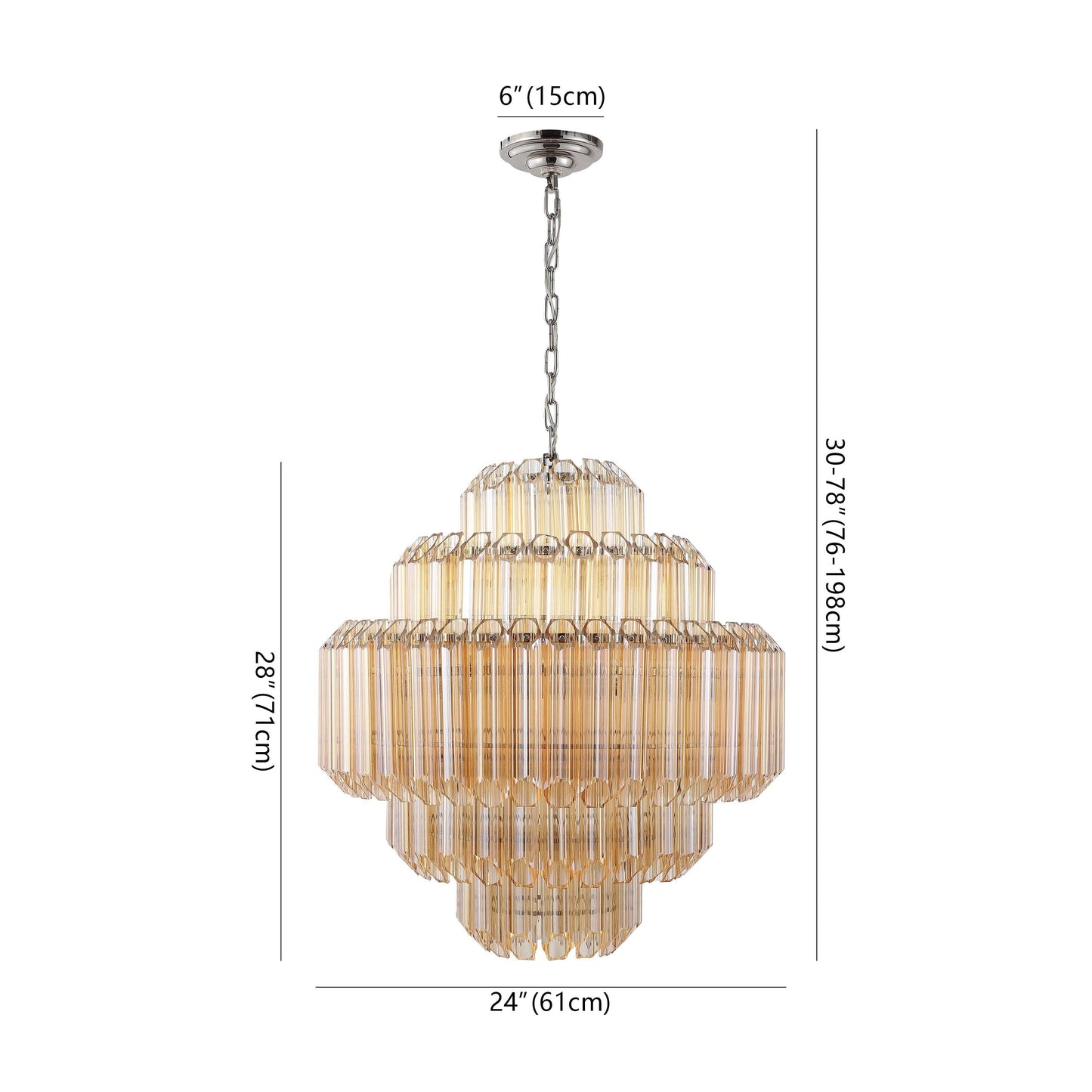 Adaline Glass Chandelier | Safavieh Couture – CTL1056
