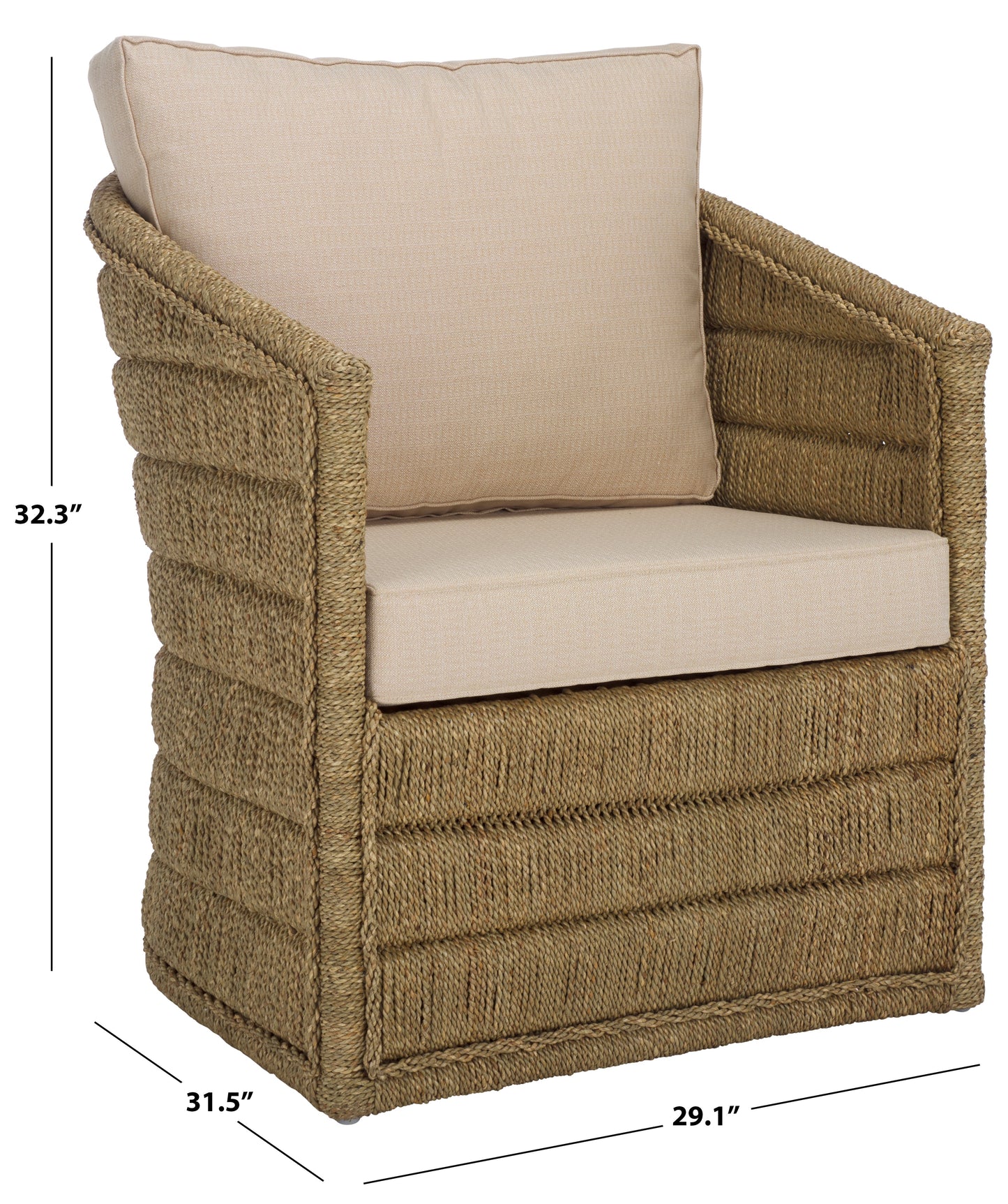 Aikan Woven Sea Grass Accent Chair | Safavieh Couture - CWK2017