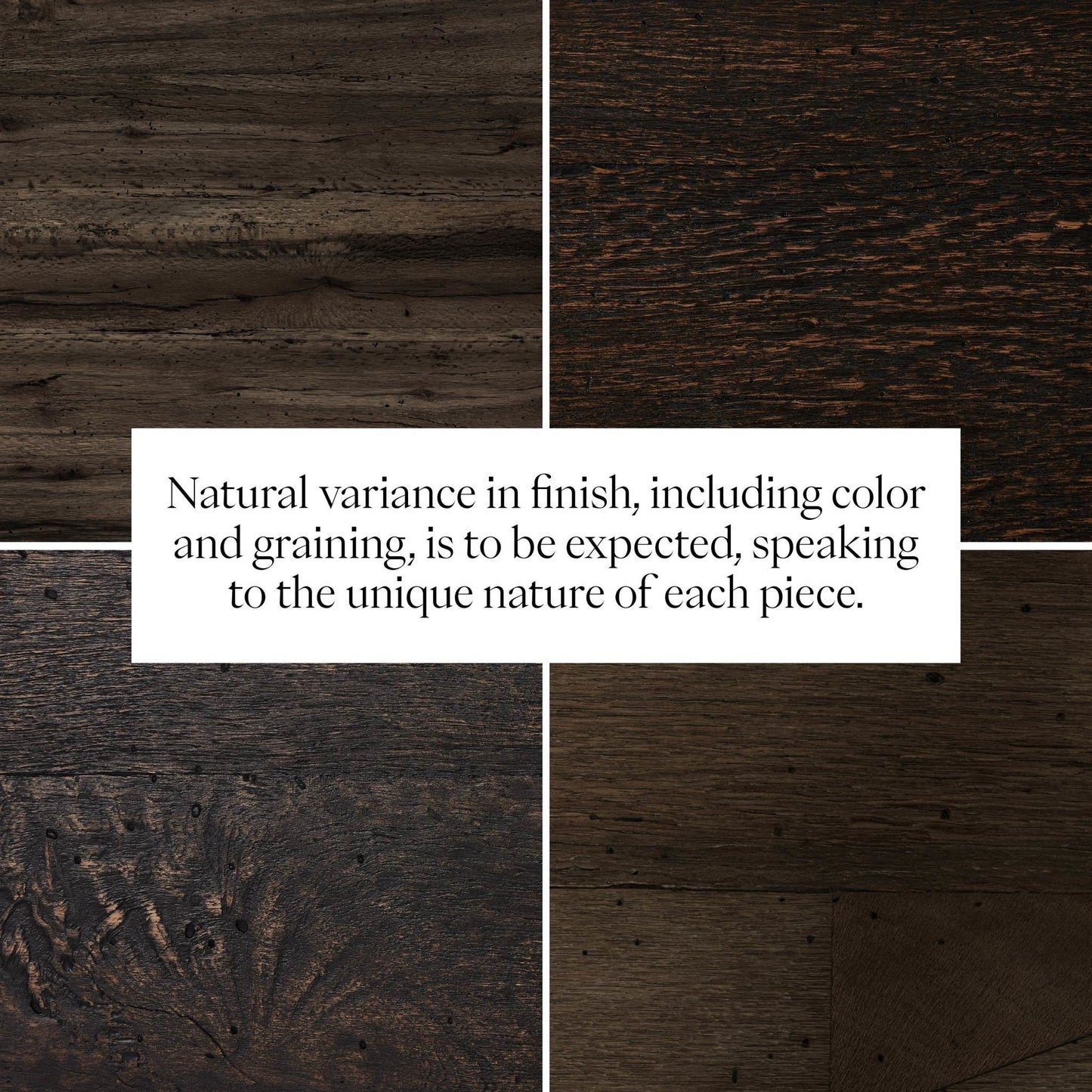 Abaso Media Console - Ebony Rustic Wormwood Oak | Four Hands - 239400-002