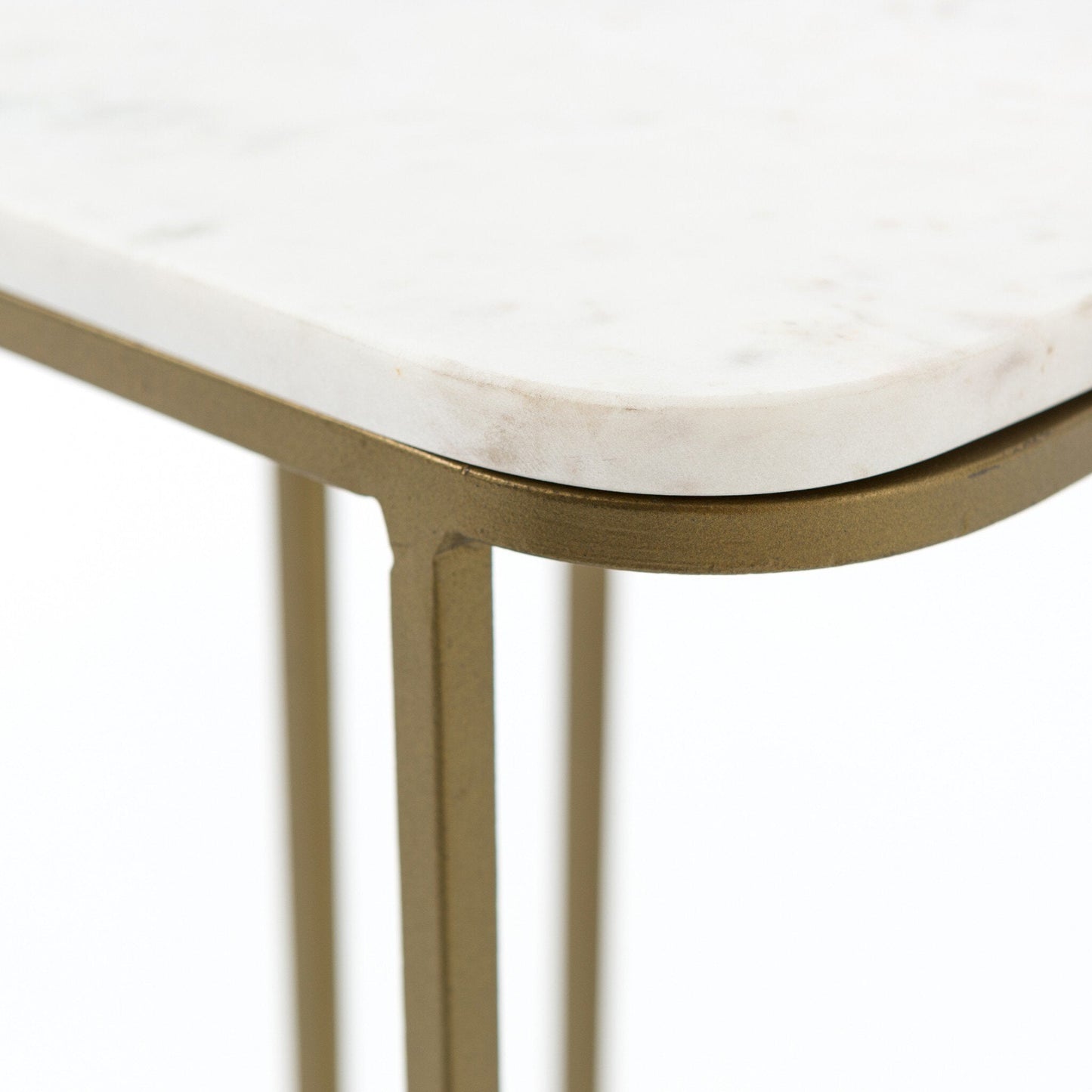 Adalley C Table - Polished White Marble | Four Hands - IMAR-99-MBR