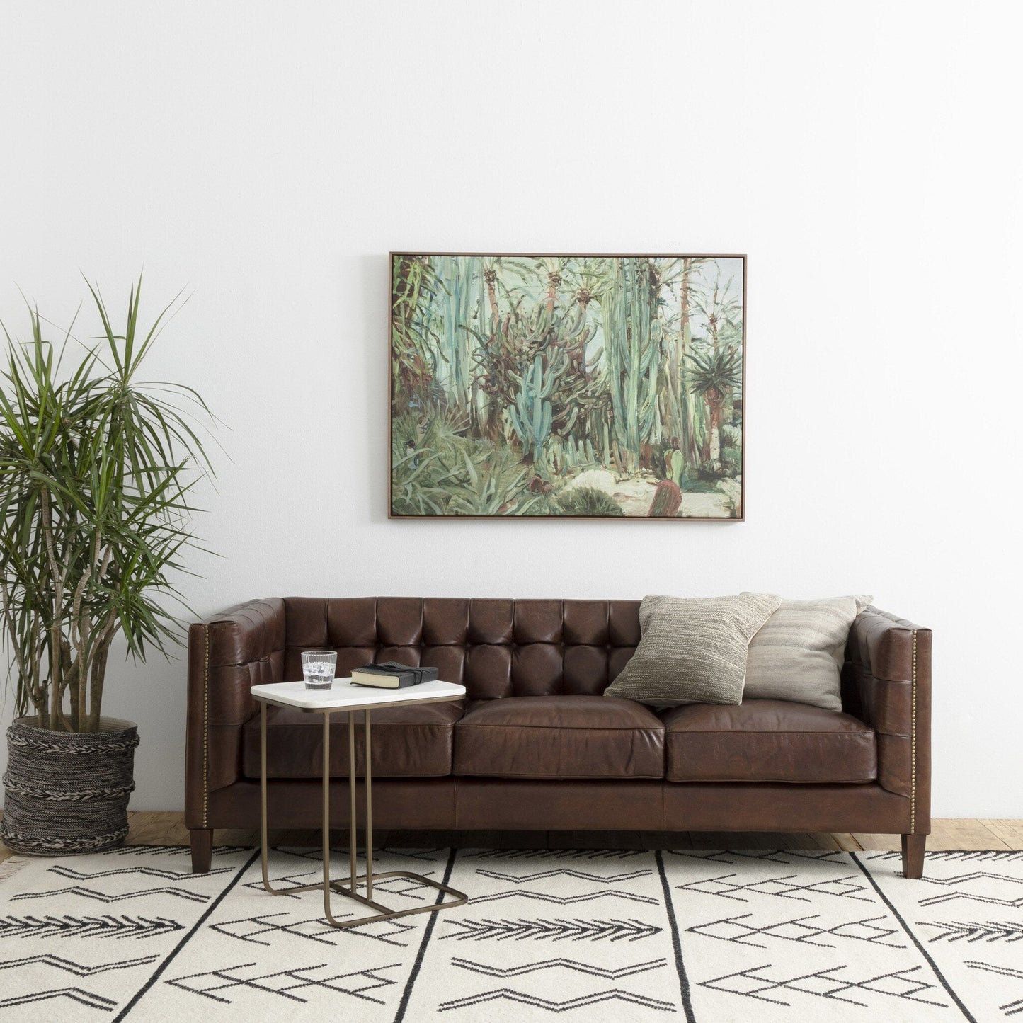 Adalley C Table - Polished White Marble | Four Hands - IMAR-99-MBR