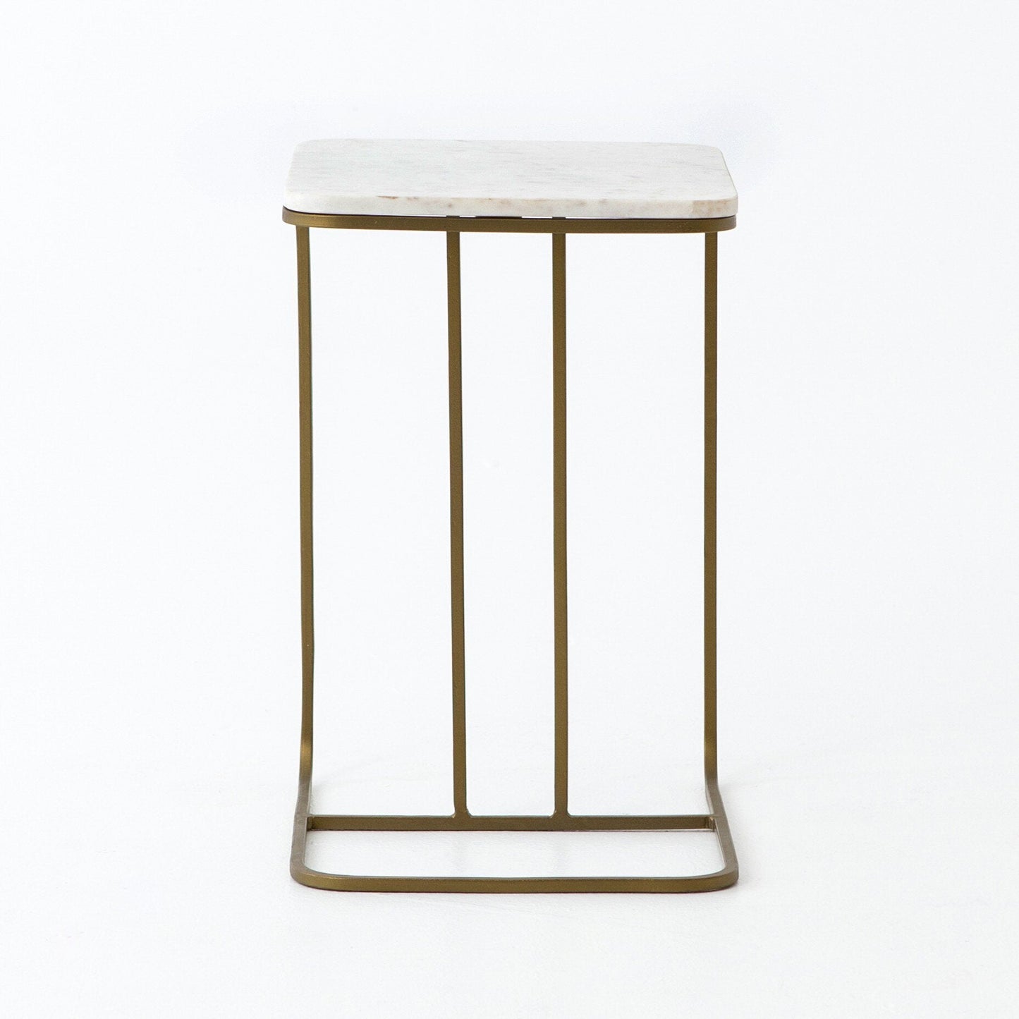 Adalley C Table - Polished White Marble | Four Hands - IMAR-99-MBR