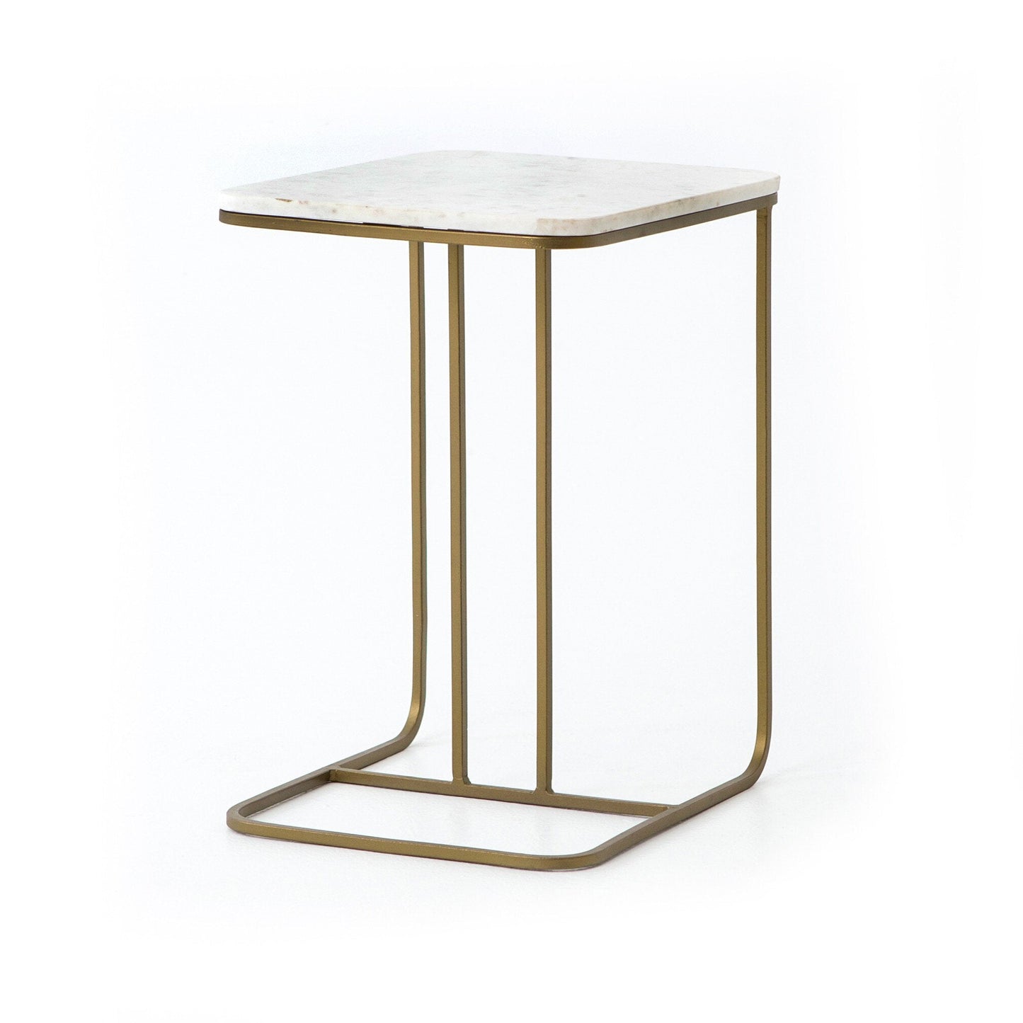 Adalley C Table - Polished White Marble | Four Hands - IMAR-99-MBR