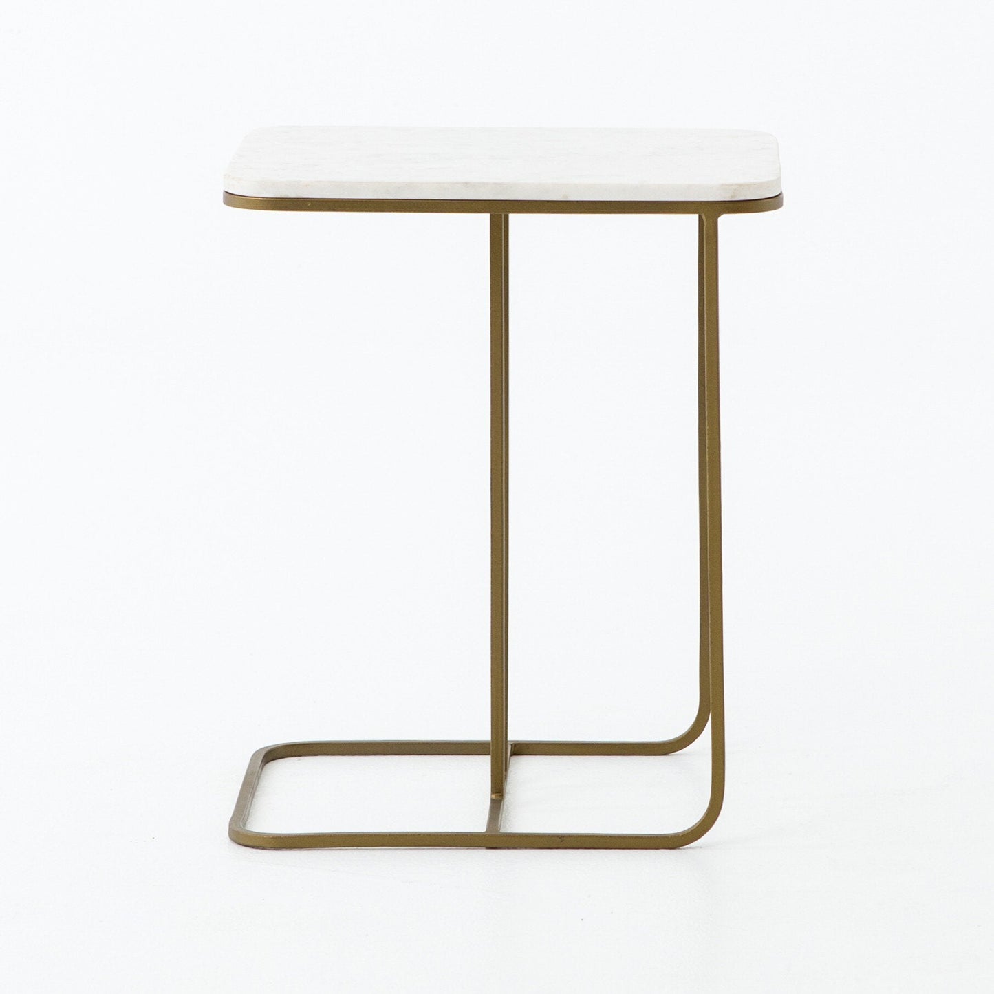 Adalley C Table - Polished White Marble | Four Hands - IMAR-99-MBR