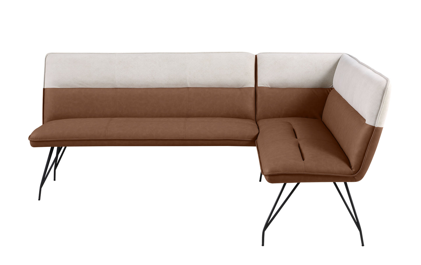 2-Tone Nook w/ Steel Legs | Modern Motion - LILLIAN-NOOK-2TONE