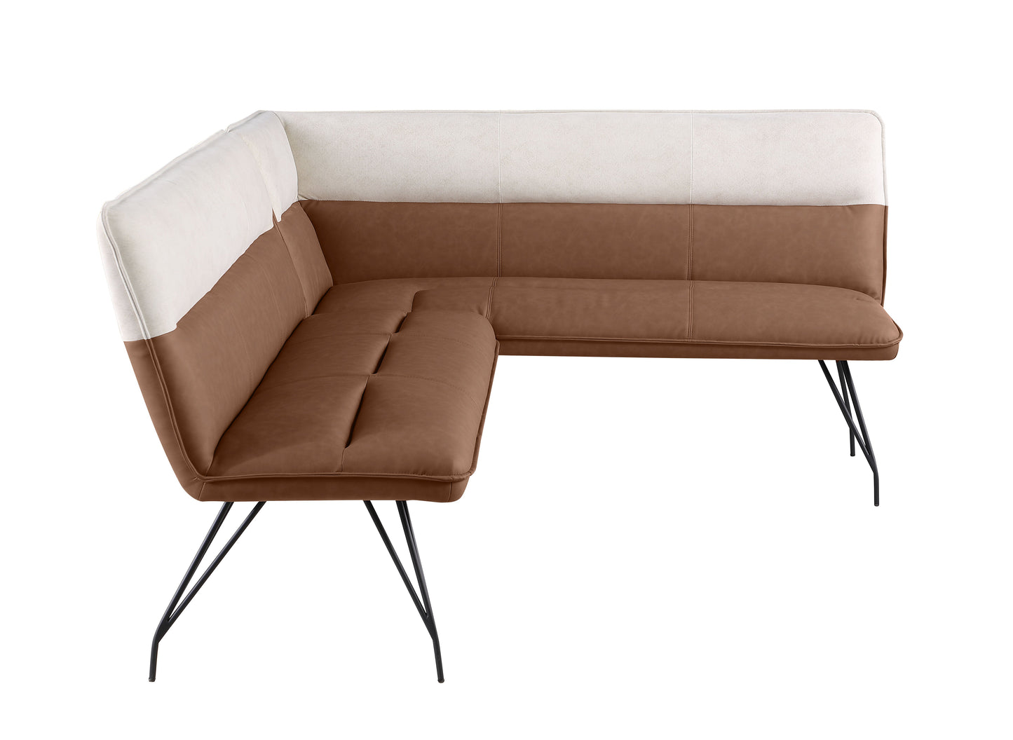 2-Tone Nook w/ Steel Legs | Modern Motion - LILLIAN-NOOK-2TONE