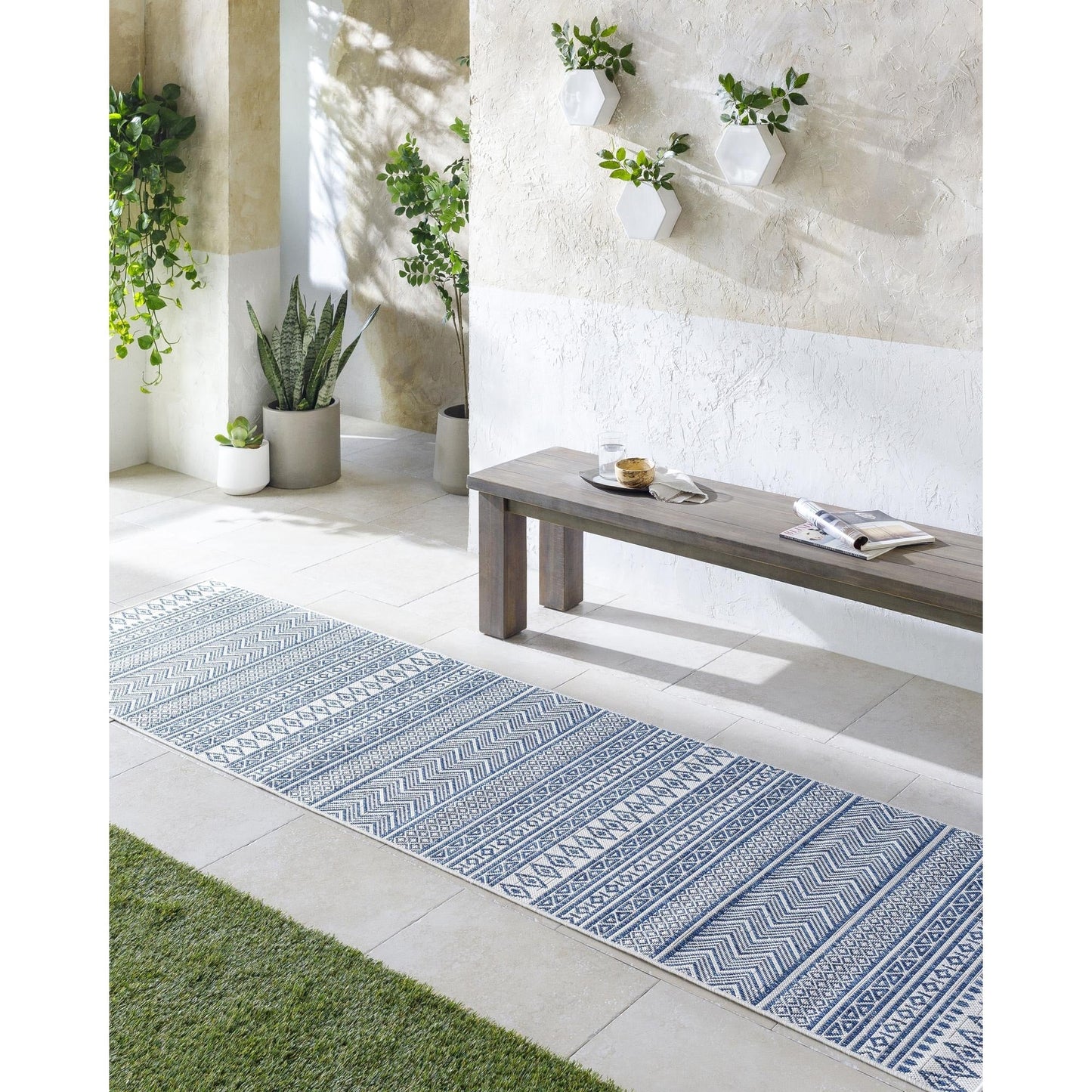 Livabliss Eagean Bohemian Tribal Outdoor Area Rug