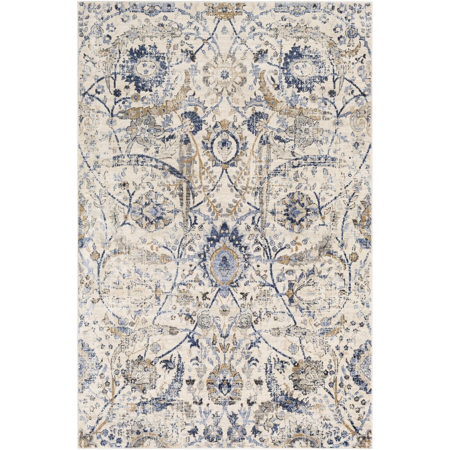 Livabliss Indigo Updated Traditional Medallion Area Rug