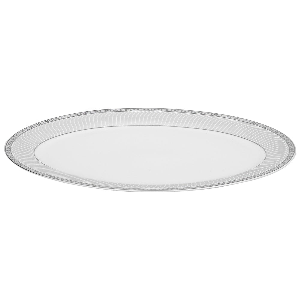 Lorren Home Trends 57-piece Porcelain Silver Accent Dinnerware Set