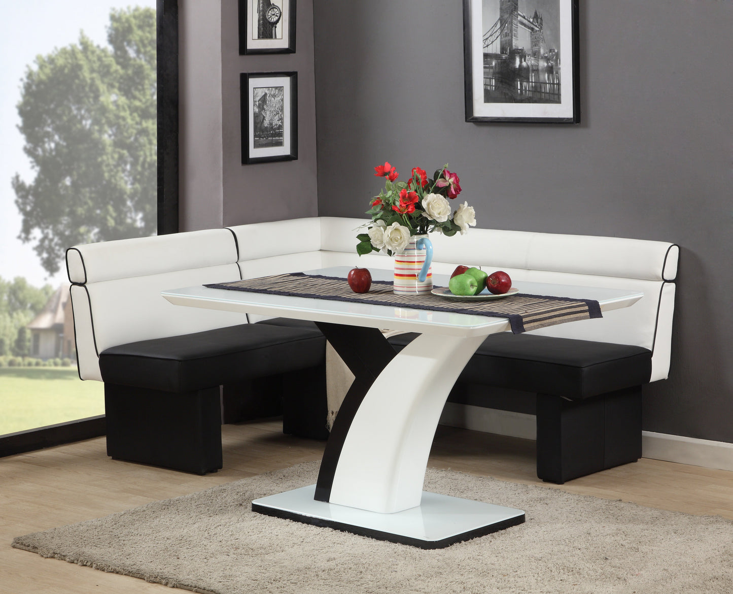 2-Tone Upholstered Reversible Nook | Modern Motion - NATASHA-NOOK