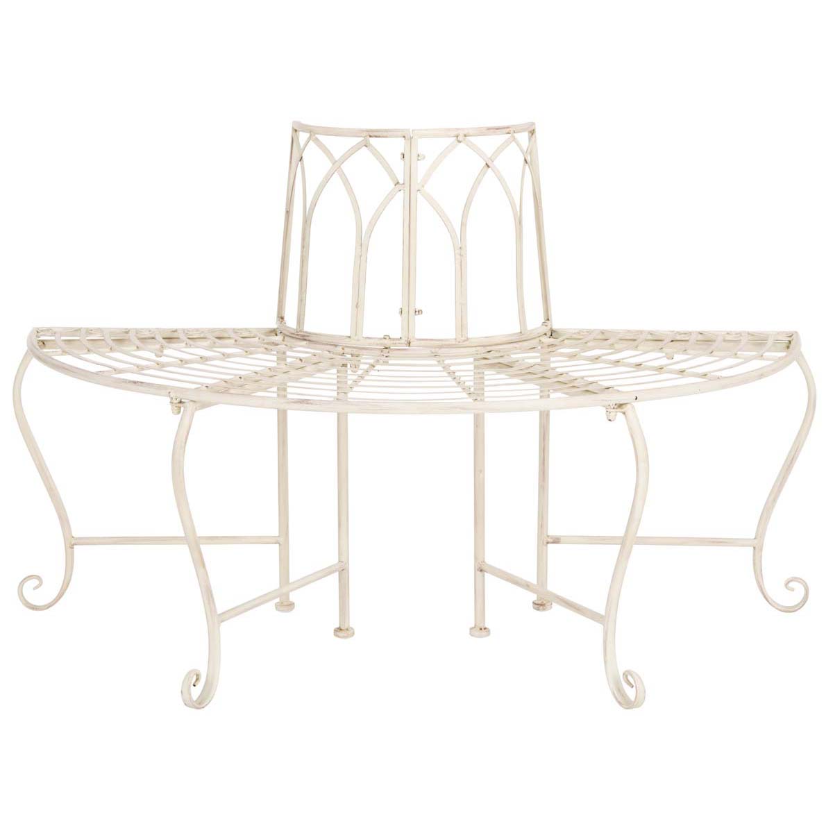 Abia Wrought Iron Outdoor Tree Bench | Safavieh - PAT5018