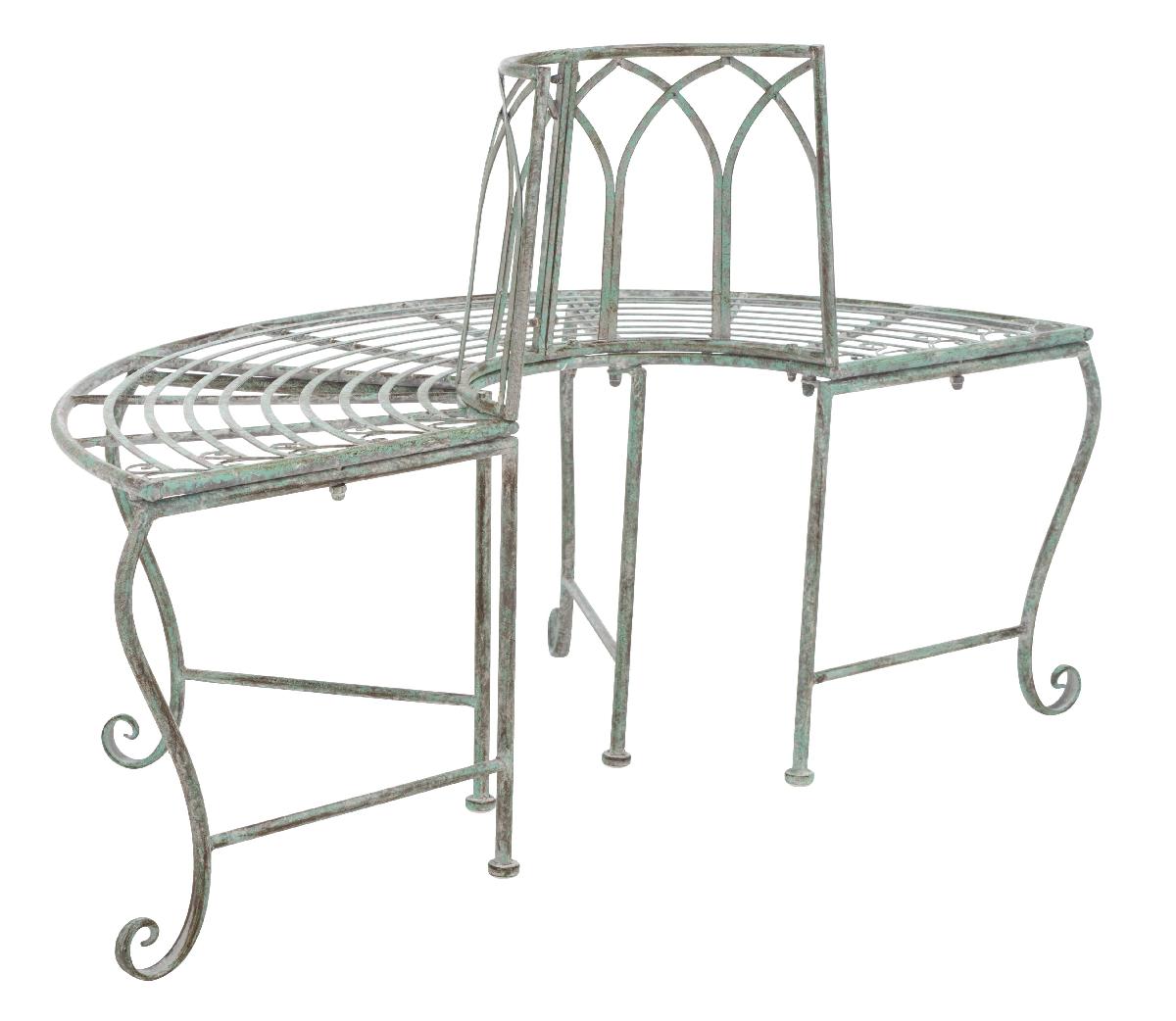 Abia Wrought Iron Outdoor Tree Bench | Safavieh - PAT5018