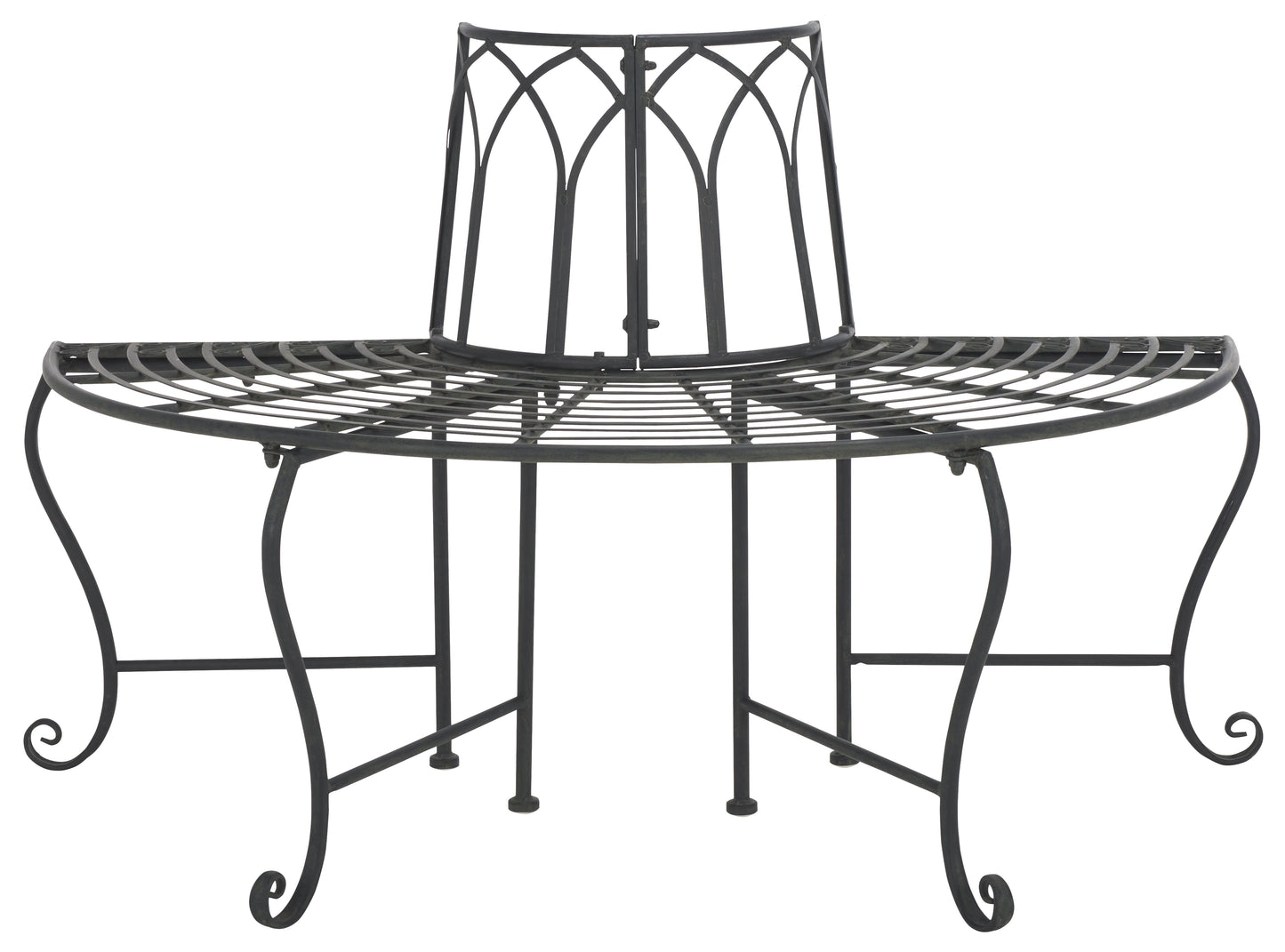 Abia Wrought Iron Outdoor Tree Bench | Safavieh - PAT5018