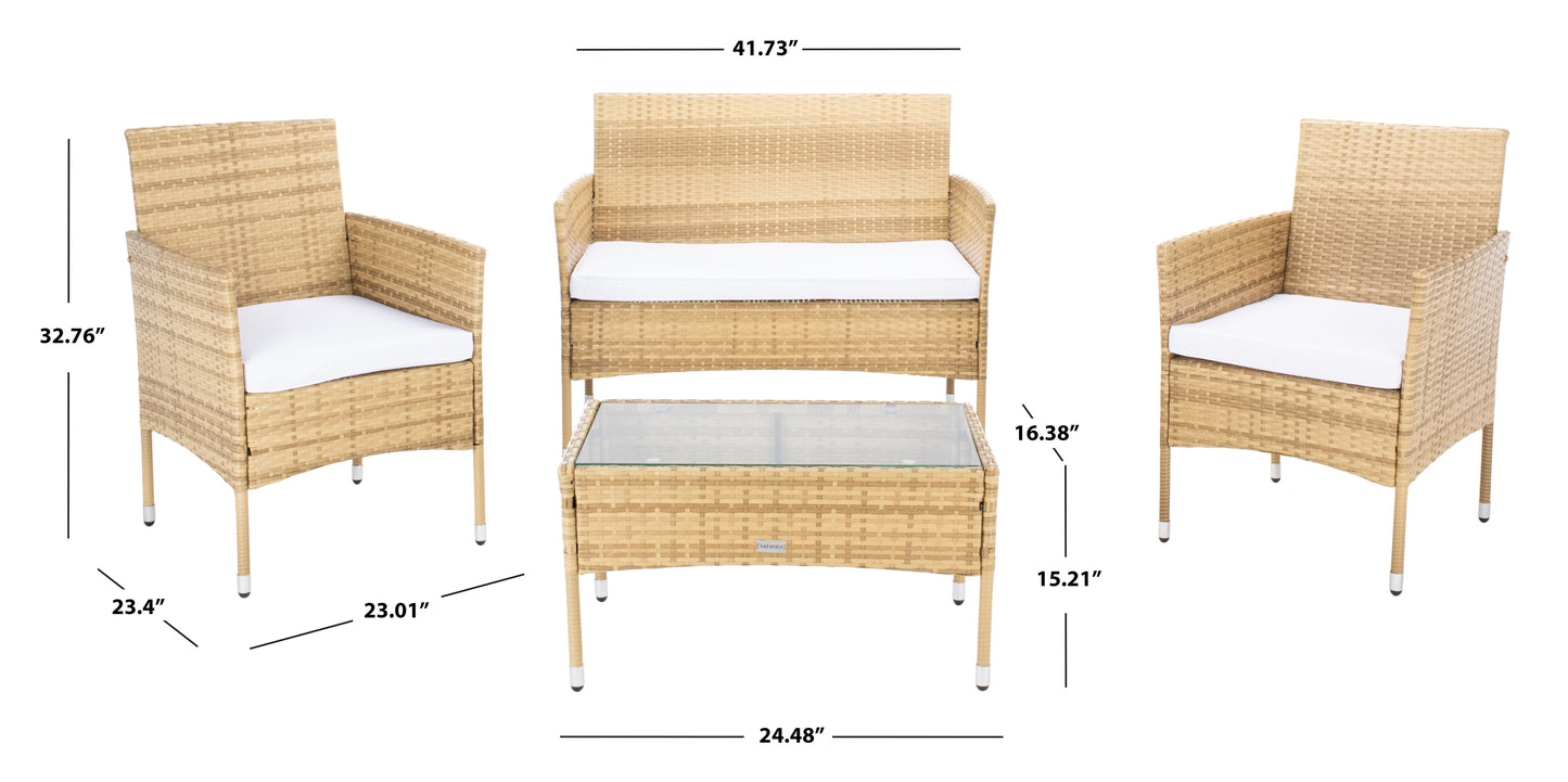 Abdul 4Pc Living Set | Safavieh - PAT7504