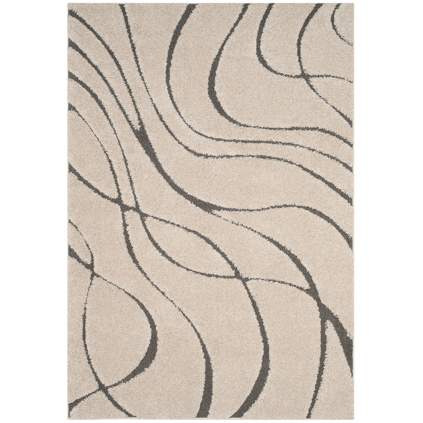 SAFAVIEH Florida Shag Staka Abstract Waves 1.2-inch Area Rug