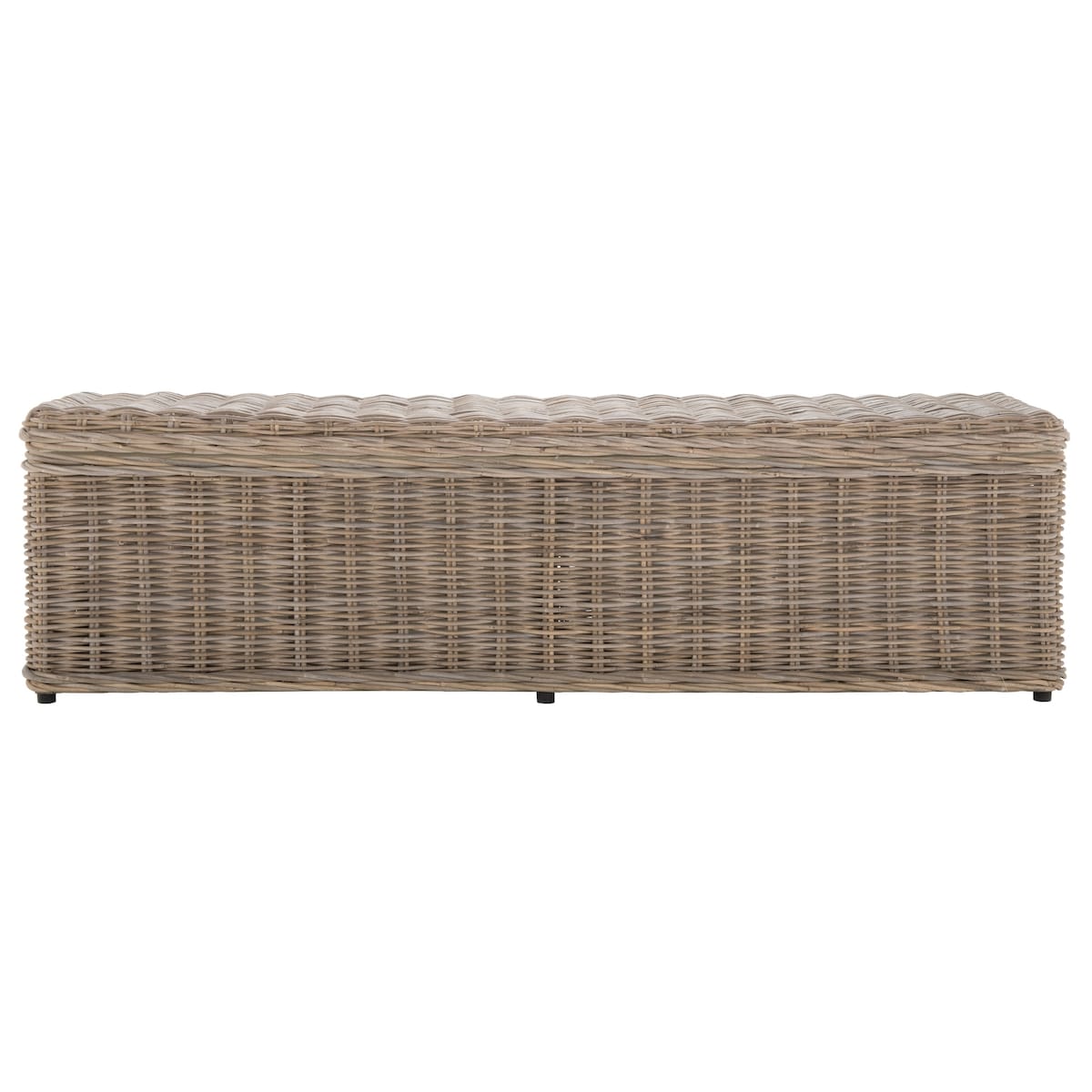SAFAVIEH Marcelien Grey Natural Rattan Storage Trunk - 63 x 18.1 x 18.7 - 63Wx18Dx19H