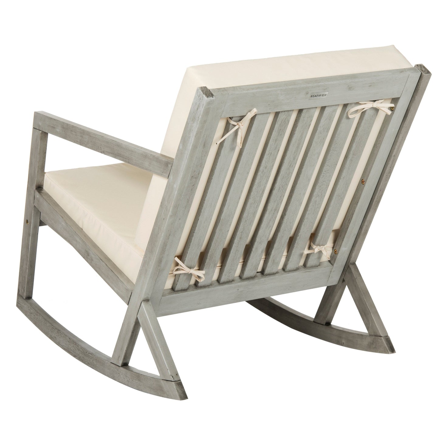 SAFAVIEH Outdoor Makaila Rocking Chair with Cushion - 26W x 31D x 38H