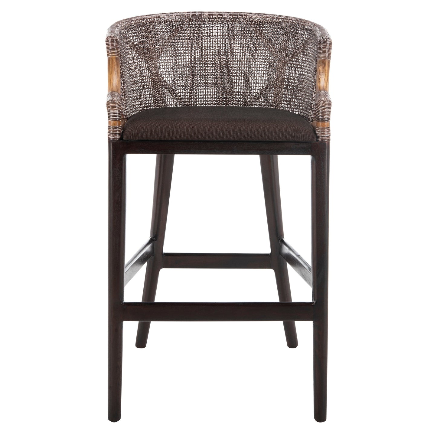 SAFAVIEH Virona Rattan 30-inch Bar Stool - 22.3 W x 20.5 L x 39 H - 22Wx21Dx39H