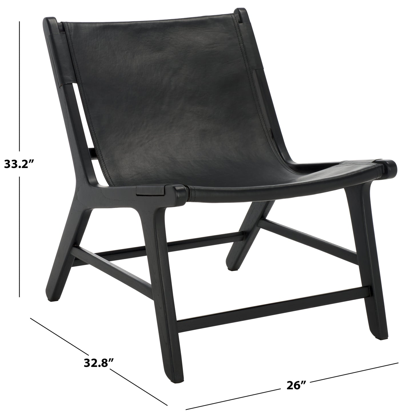 Alanarose Leather Accent Chair | Safavieh Couture – SFV1903