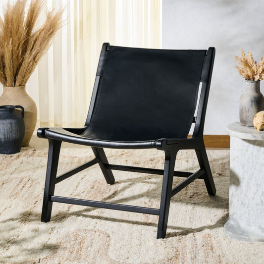 Alanarose Leather Accent Chair | Safavieh Couture – SFV1903
