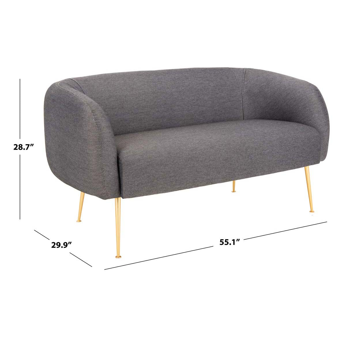 Alena Poly Blend Loveseat | Safavieh Couture - SFV4504