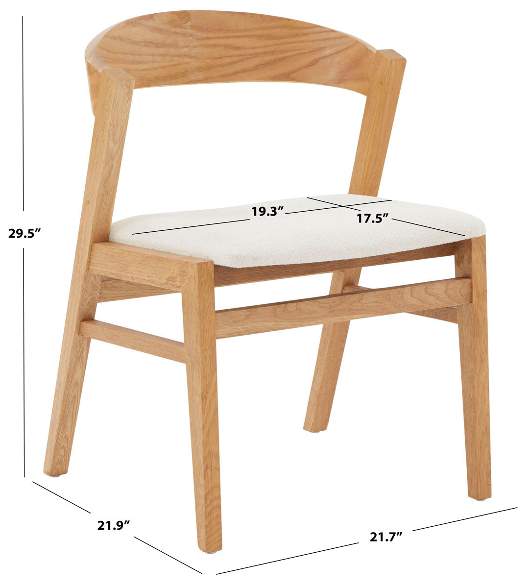 Abigayle Wood And Boucle Dining Chair | Safavieh Couture – SFV5094