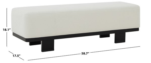Abrianna Wood Base Bench | Safavieh Couture – SFV5115