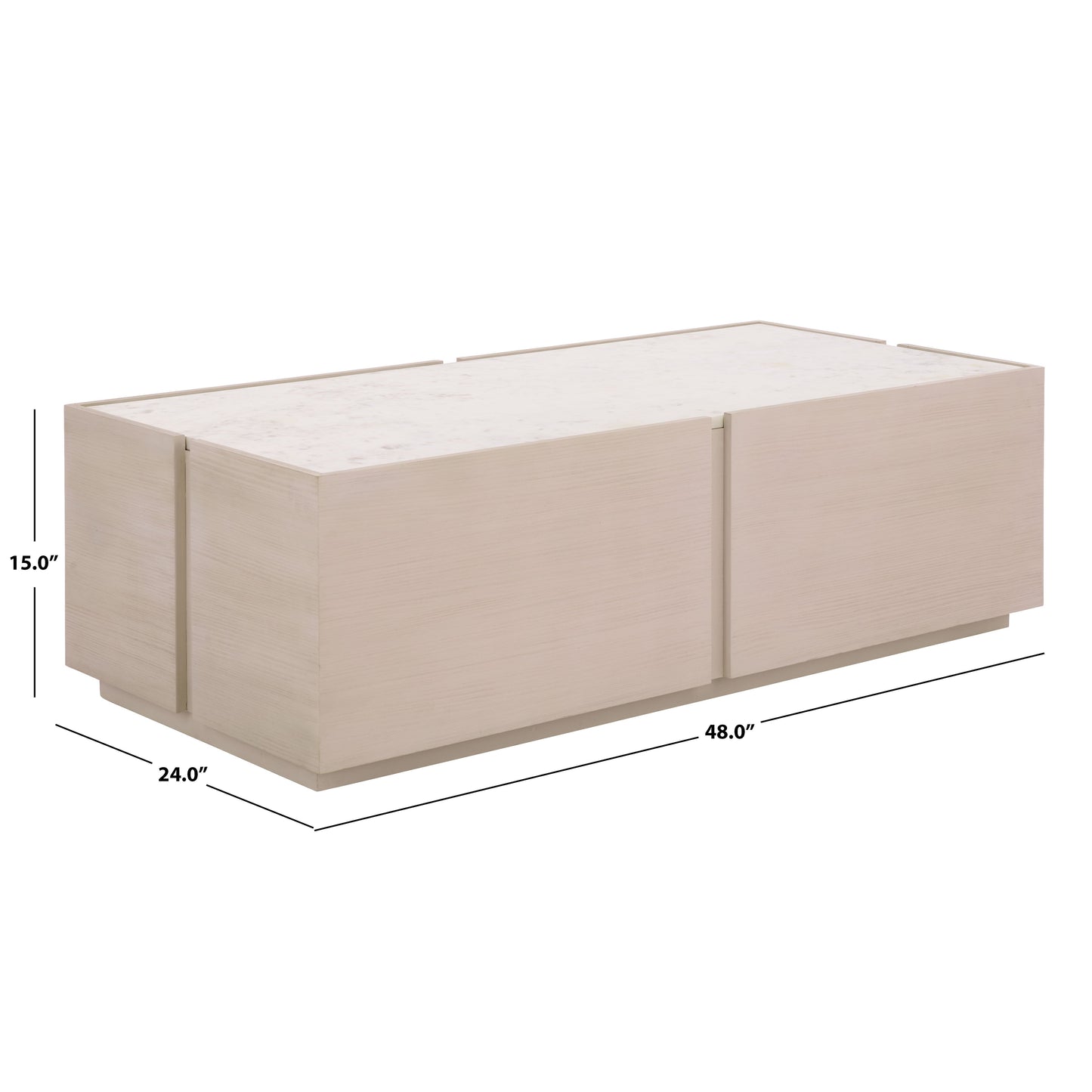 Alanabella Marble Rectangle Coffee Table | Safavieh Couture - SFV5552