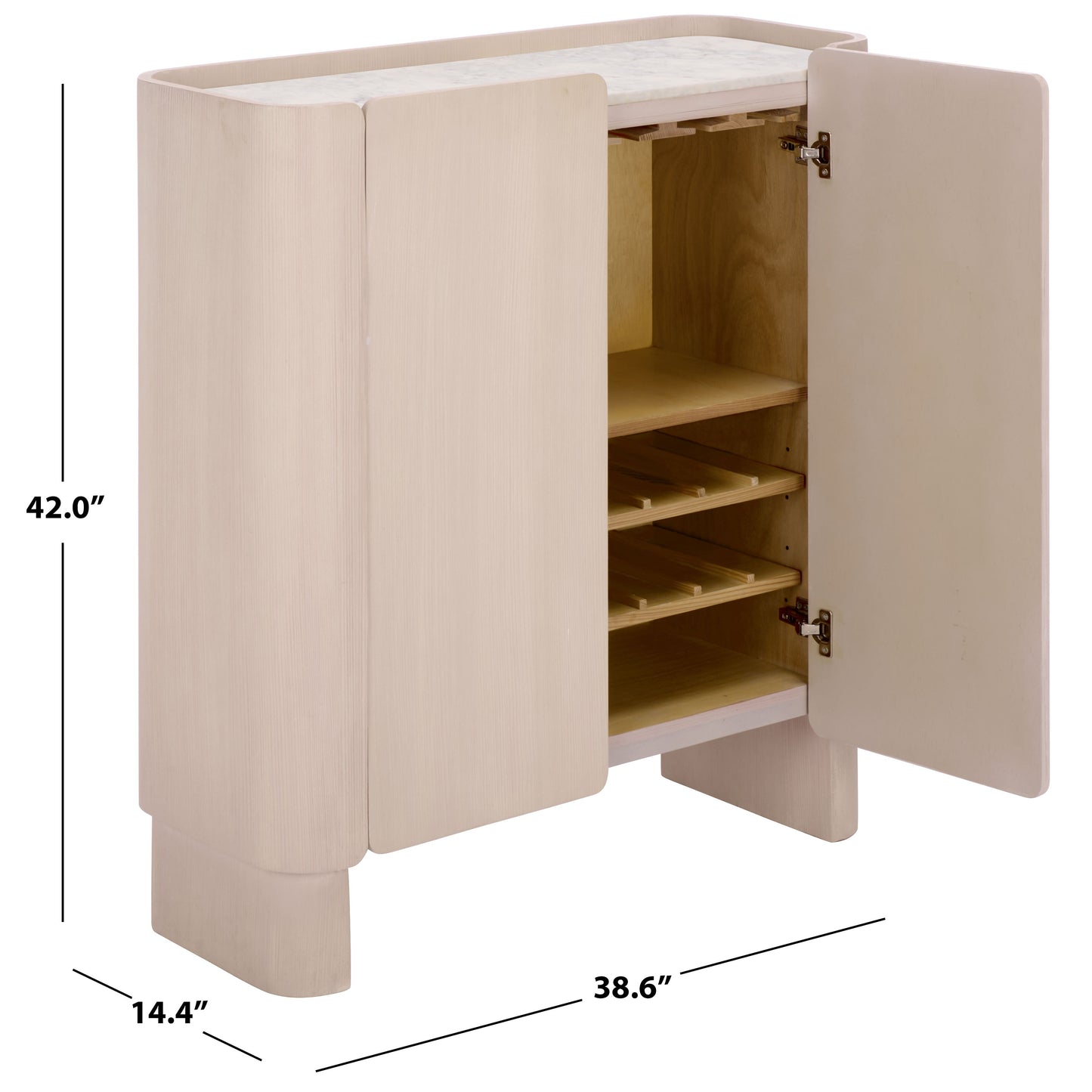 Alanabella Marble Bar Cabinet | Safavieh Couture - SFV5554