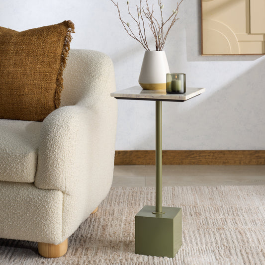 Albertelli Marble Drink Table | Safavieh Couture - SFV6807