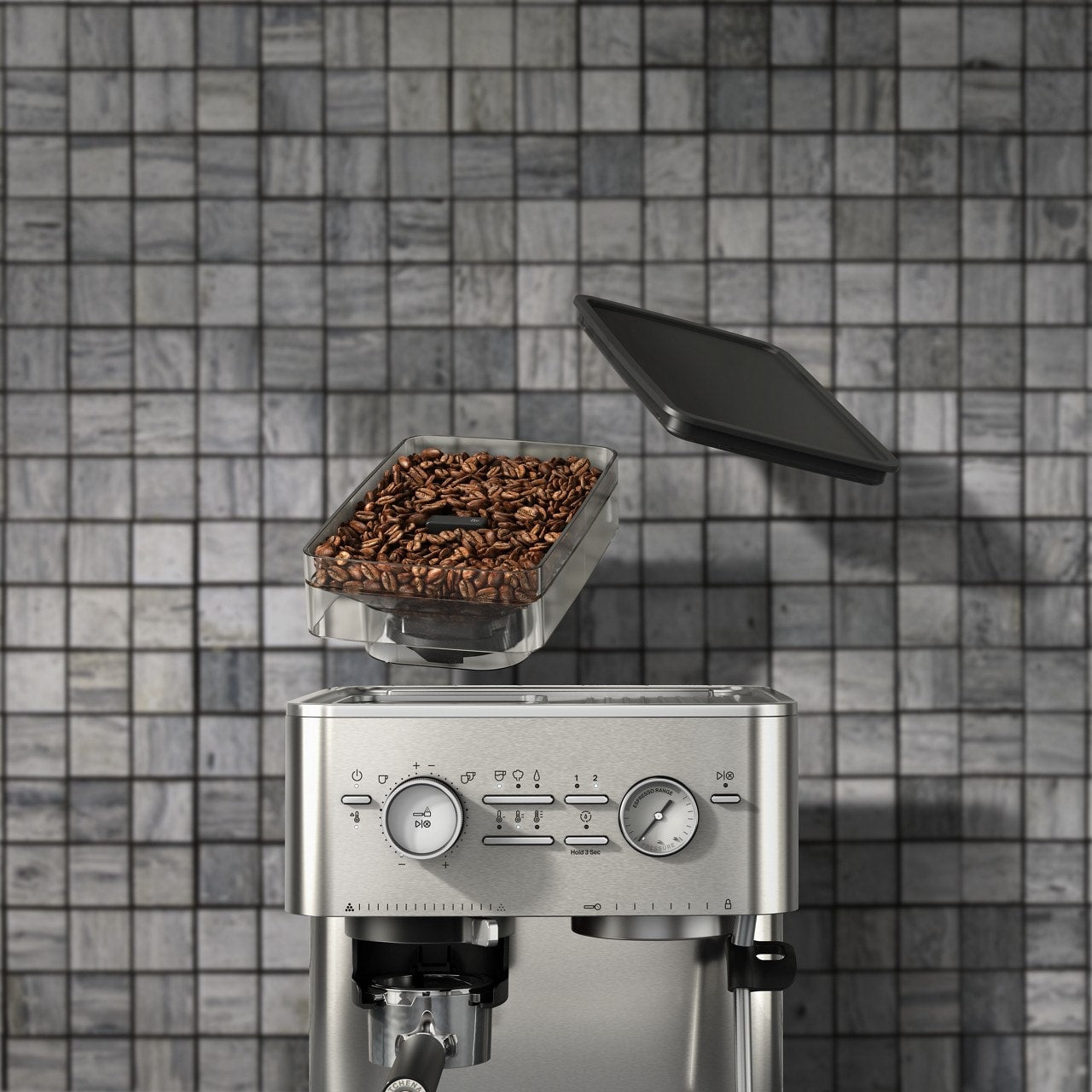 KitchenAid Semi Automatic Espresso Machine with Burr Grinder, KES6551