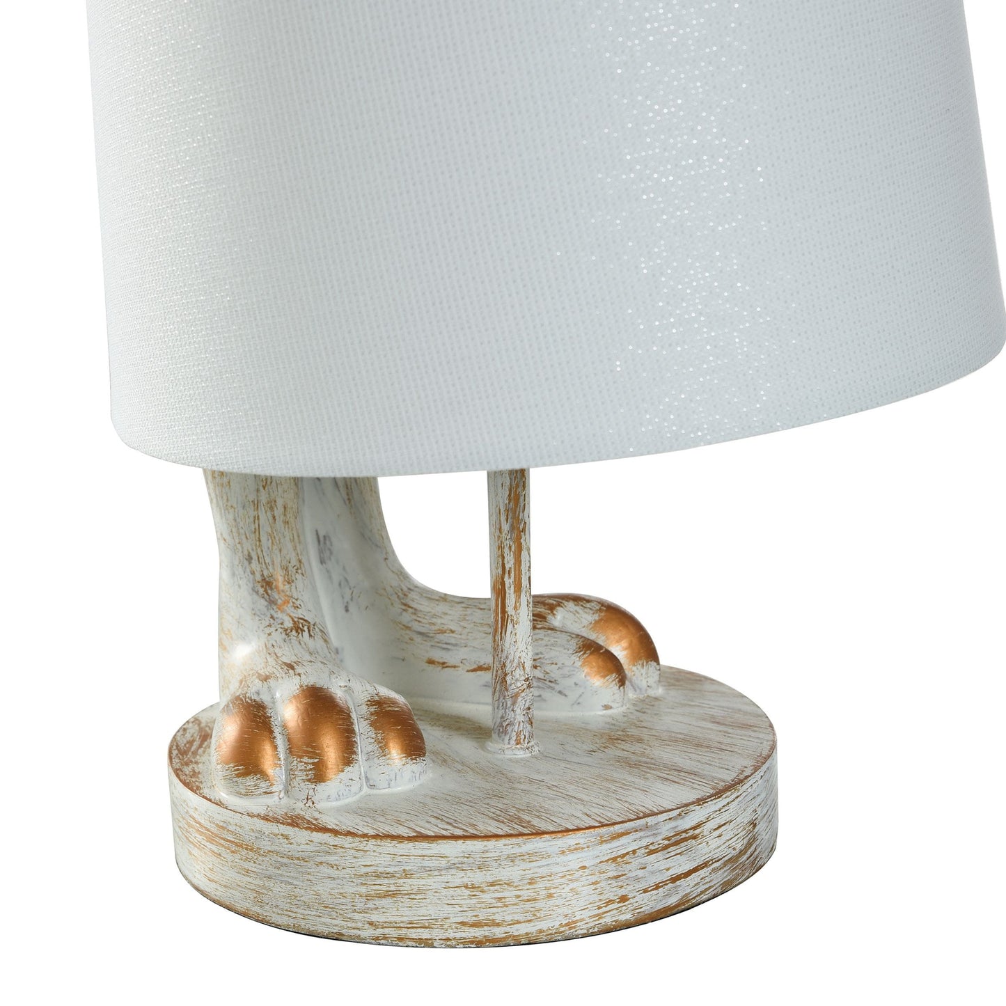StyleCraft Malta White Washed Light Copper Rabbit Desk Lamp