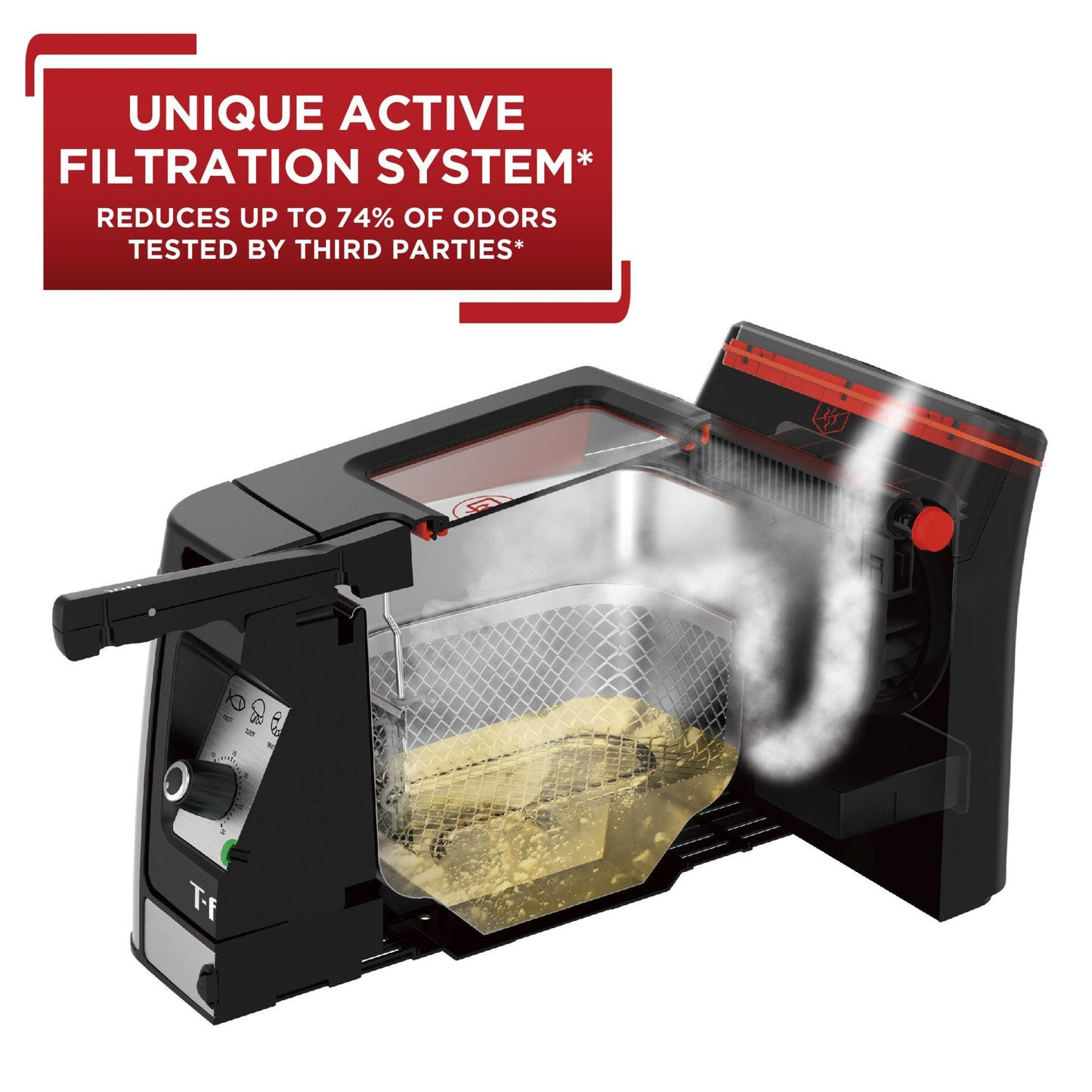 T-fal Advanced Odorless Deep Fryer With Immersion Element, 3.5 L Oil Capacity - 3.5 Liter