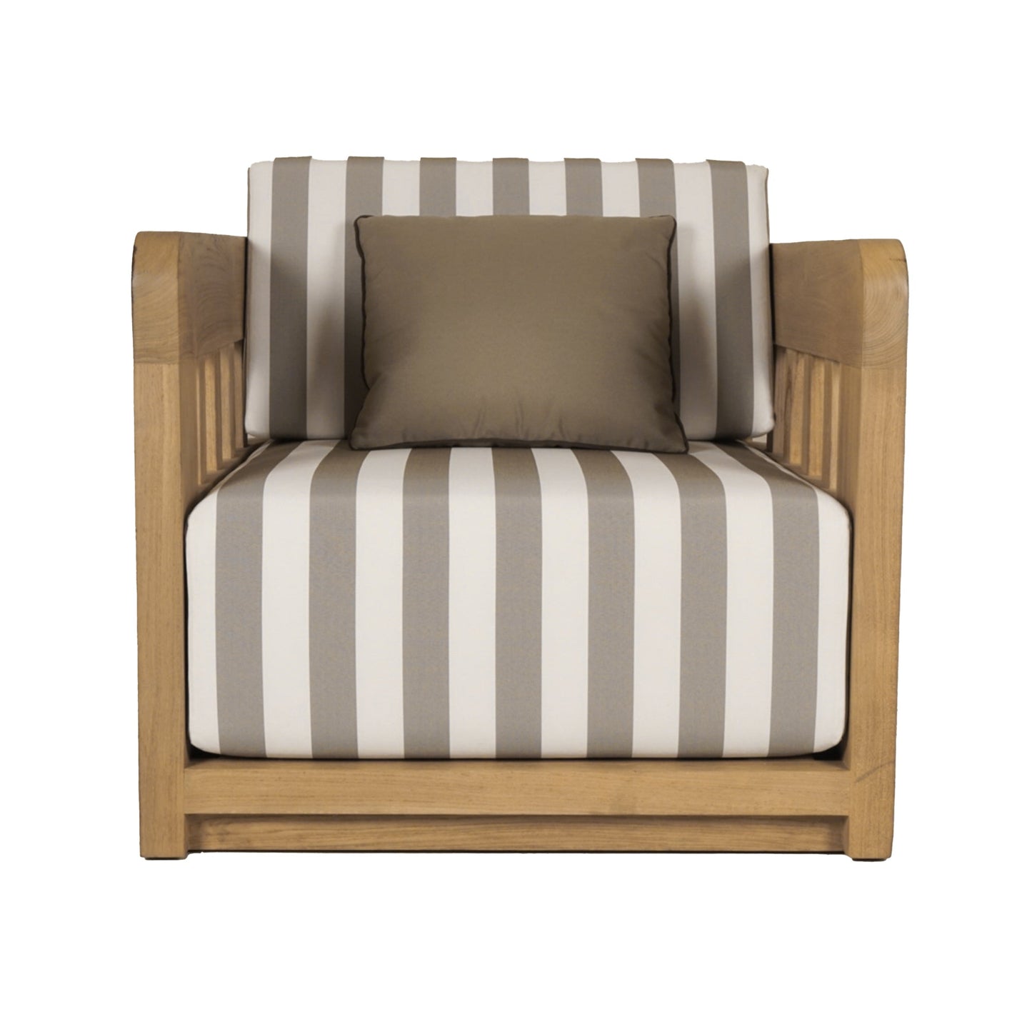 Adelaide Outdoor Accent Chair Brown Stripe | Moe's Furniture - TA-1011-21