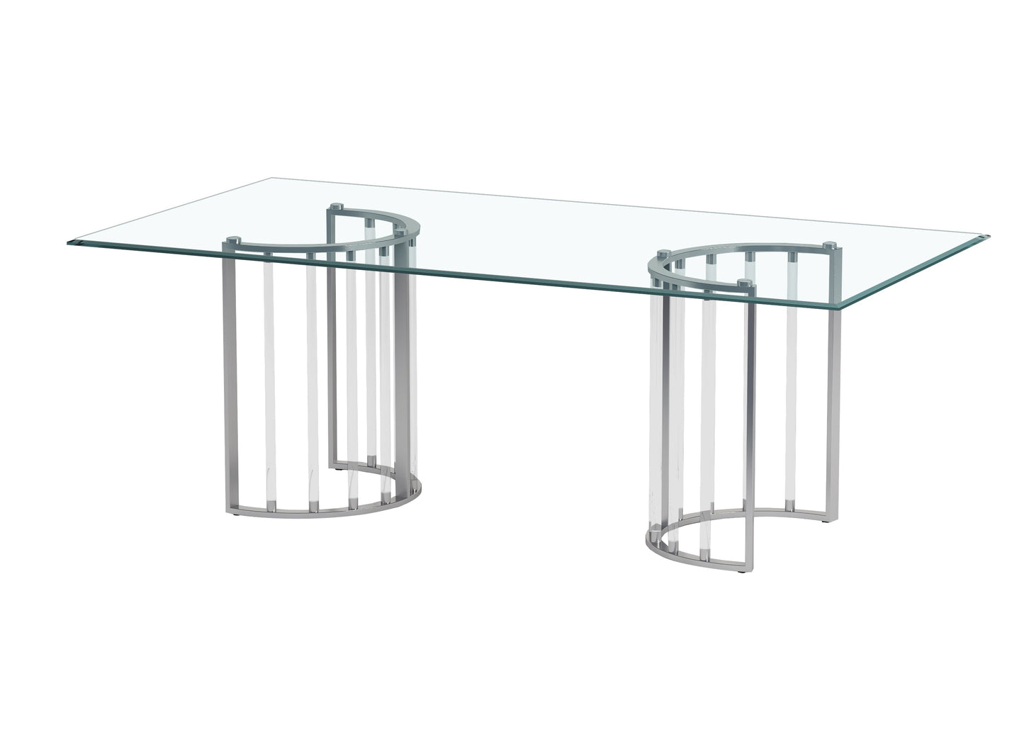 44x 84 Rectangular Glass Top | Modern Motion - TRISHA-DT-CHM-T-4484