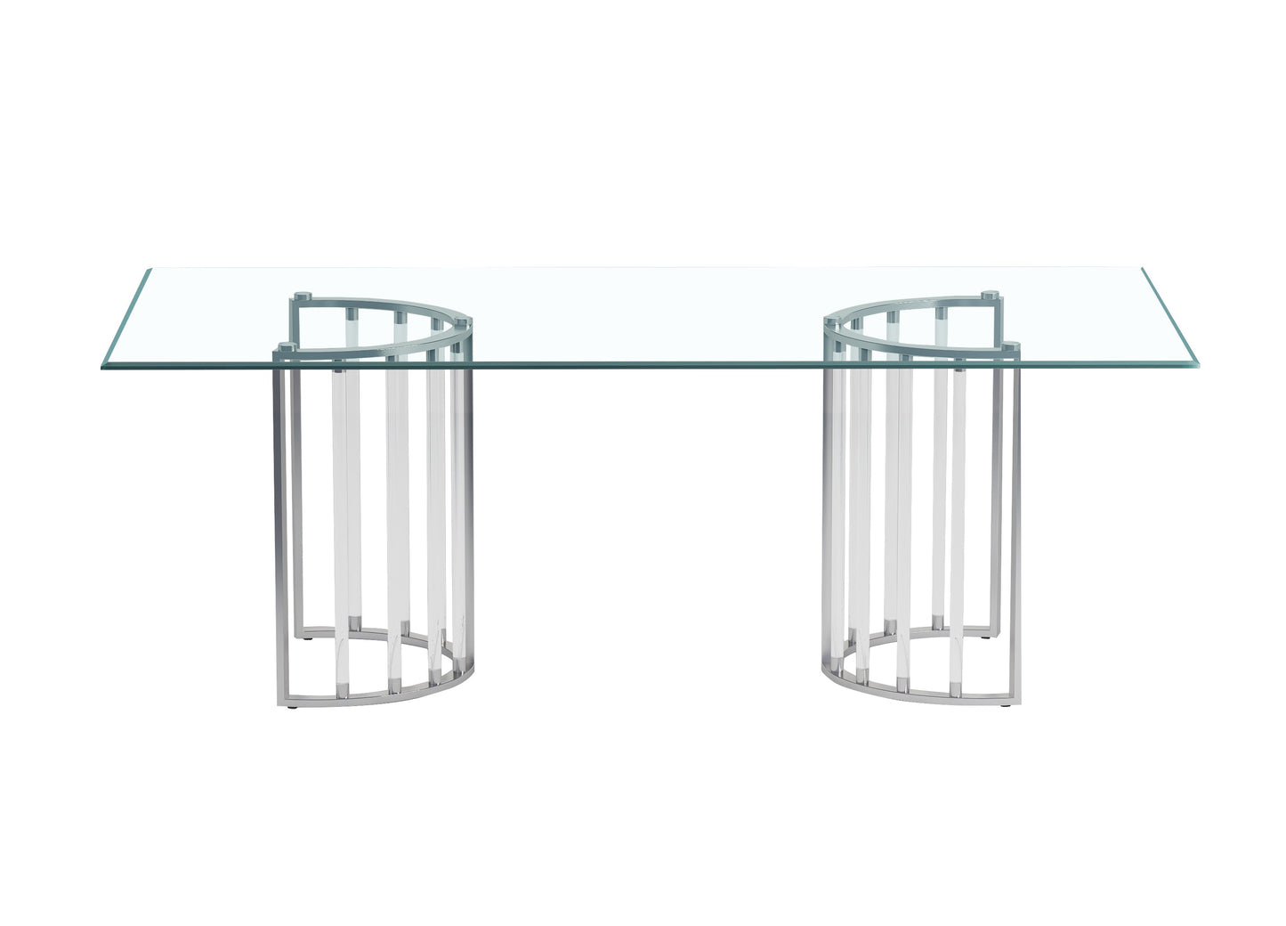 44x 84 Rectangular Glass Top | Modern Motion - TRISHA-DT-CHM-T-4484