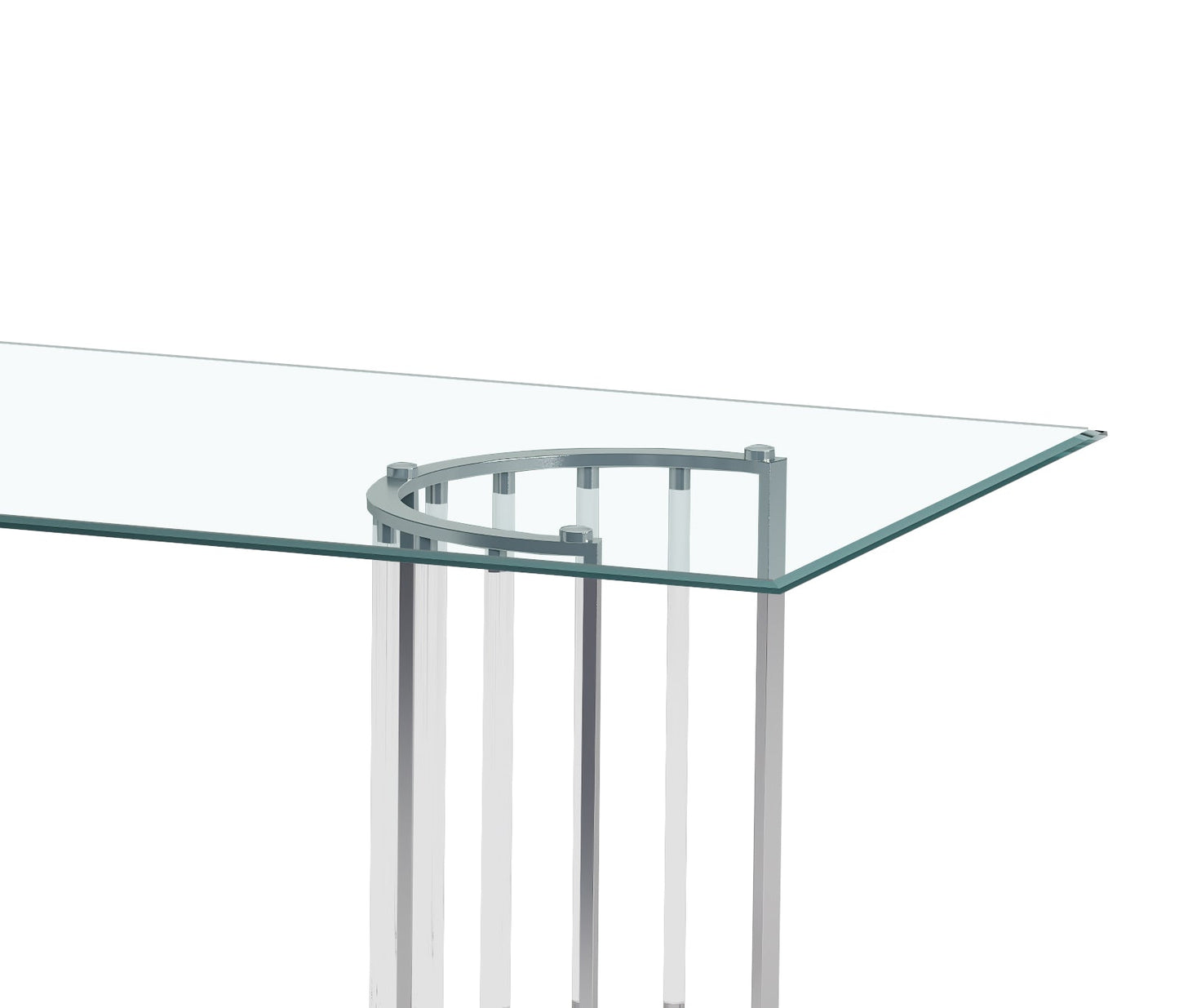 44x 84 Rectangular Glass Top | Modern Motion - TRISHA-DT-CHM-T-4484