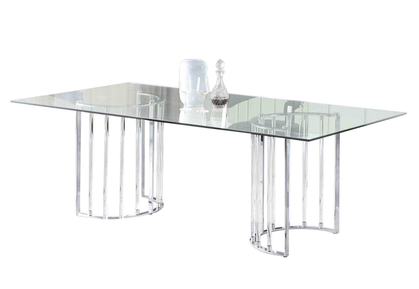 44x 84 Rectangular Glass Top | Modern Motion - TRISHA-DT-CHM-T-4484