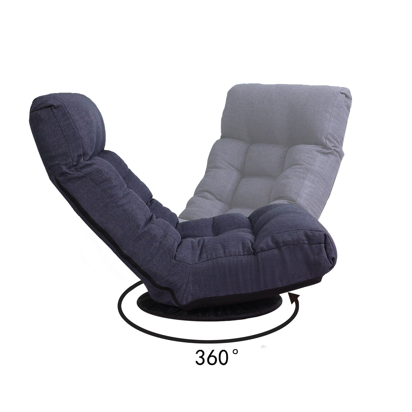 Upholstered Armless Recliner Set with Ottoman and Adjustable Headrest