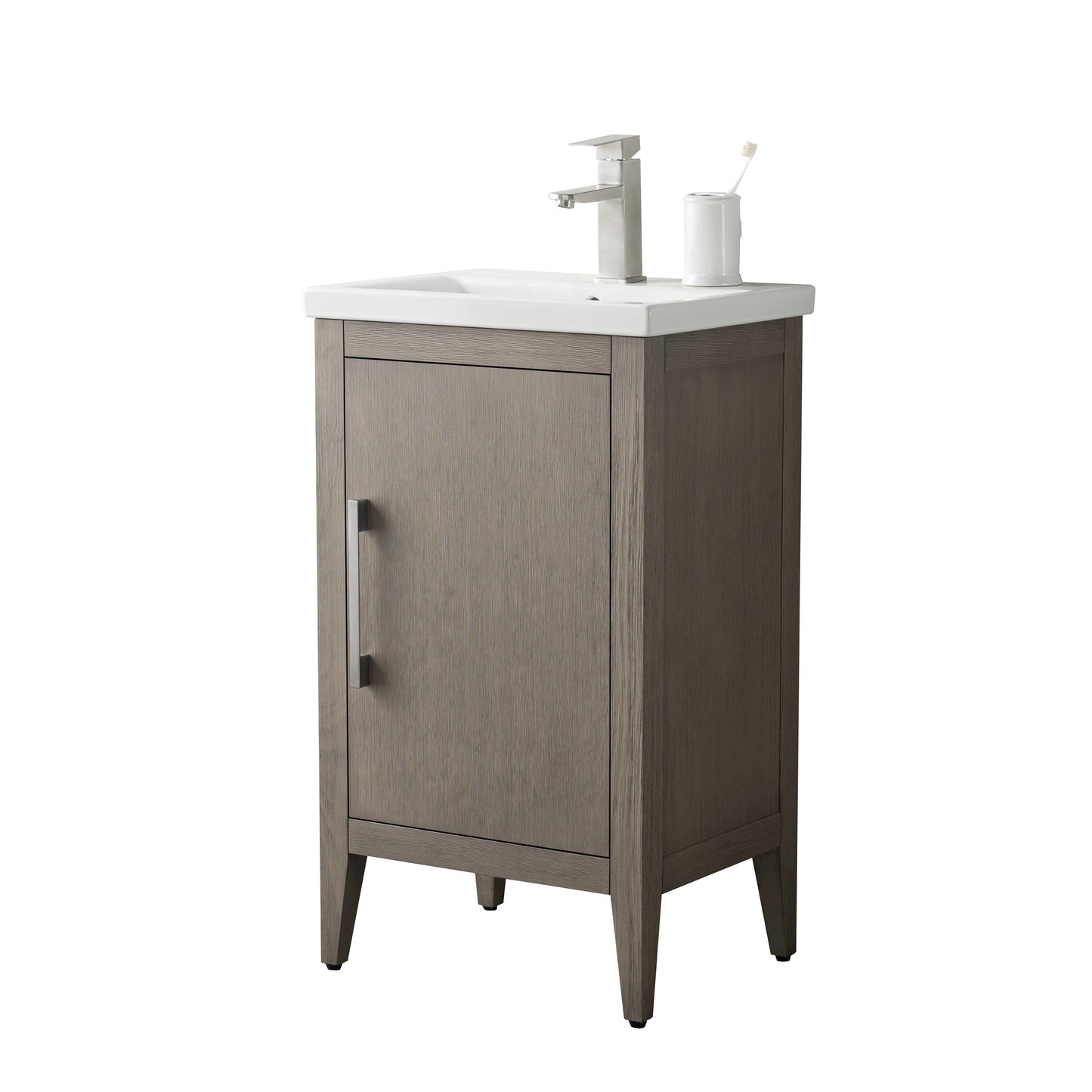Vanity Art 20 or 24 or 30 Single Sink Bathroom Vanity Cabinet with Ceramic Top