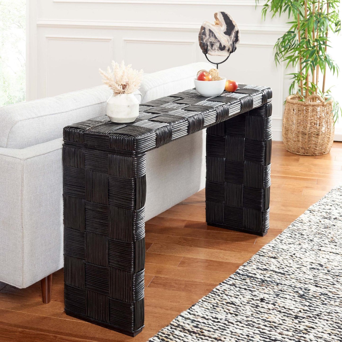 Adkin Rattan Console | Safavieh - WIK6502