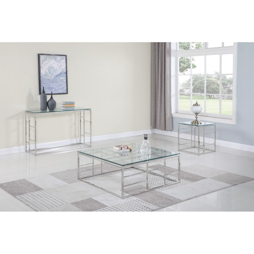20 Square Glass Top w/ Ladder Style Frame | Modern Motion - 5073-LT