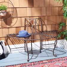 Abia Wrought Iron Outdoor Tree Bench | Safavieh - PAT5018