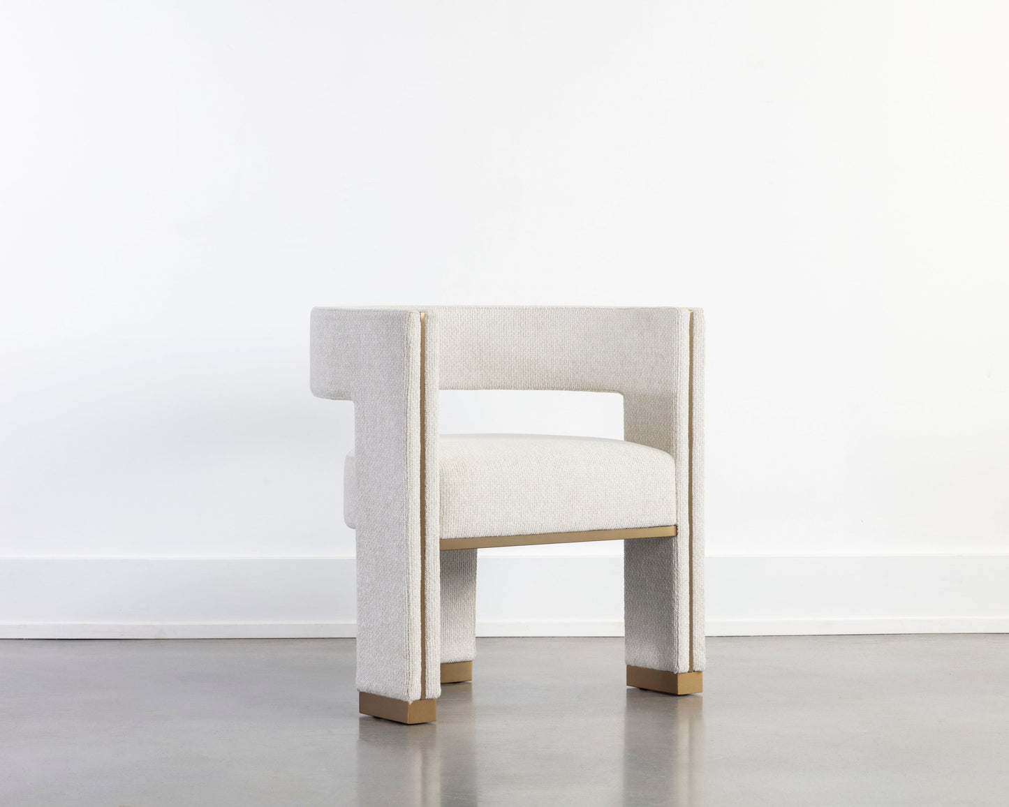 Adamina Dining Armchair - Rhea Light Barley | Sunpan Furniture - 111669