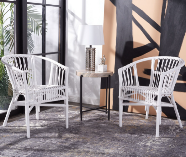 Adriana Rattan Accent Chair (Set of 2) | Safavieh - ACH6505