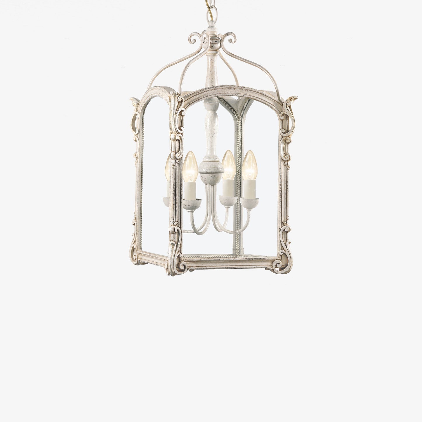 ADELINA White Lantern | Decorative Crafts - VNN8-WH25