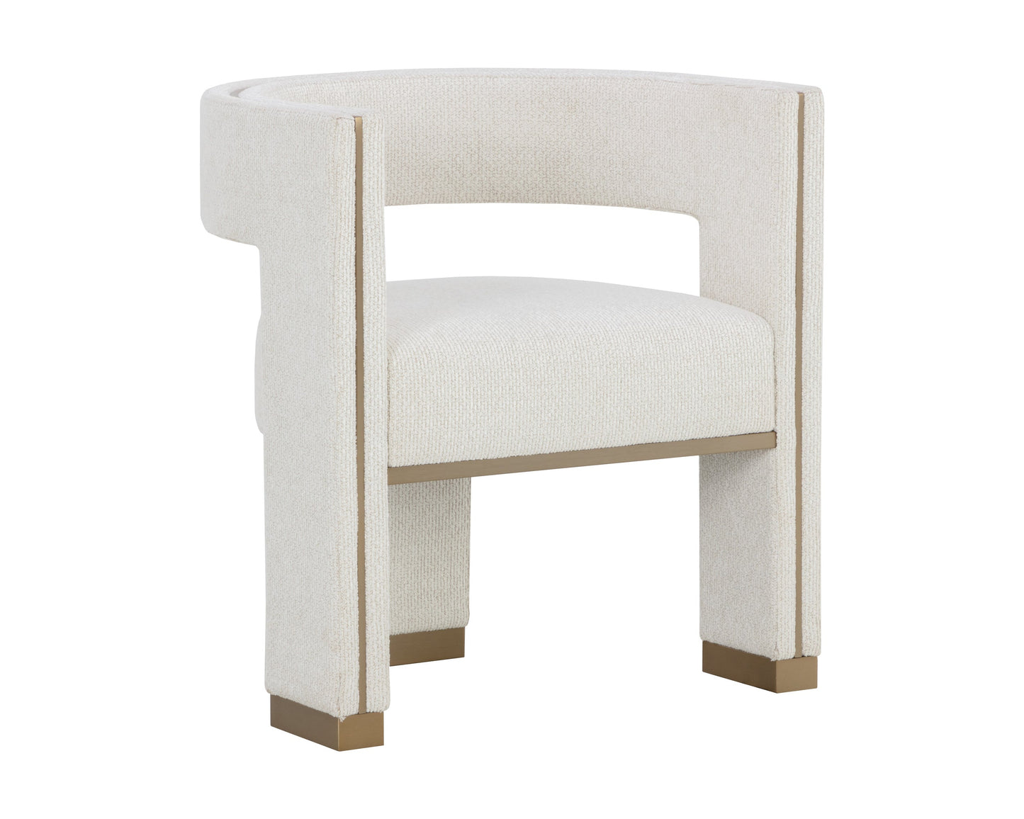 Adamina Dining Armchair - Rhea Light Barley | Sunpan Furniture - 111669