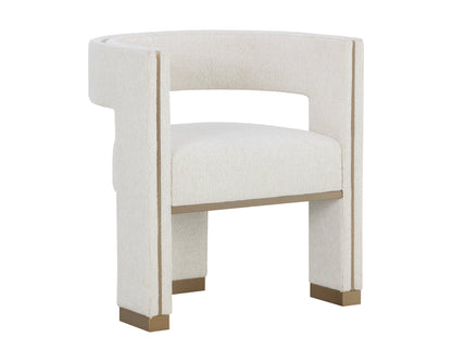 Adamina Dining Armchair - Rhea Light Barley | Sunpan Furniture - 111669