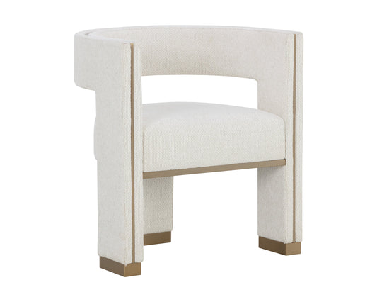 Adamina Dining Armchair - Rhea Light Barley | Sunpan Furniture - 111669