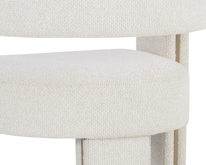 Adamina Dining Armchair - Rhea Light Barley | Sunpan Furniture - 111669